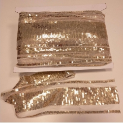 Taśma cekinowa złota